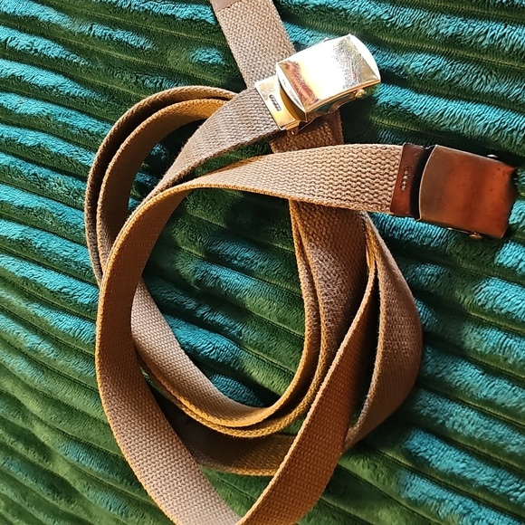 Mens Web Belt Military Style Nylon Adjustable 46" - Picture 3 of 3